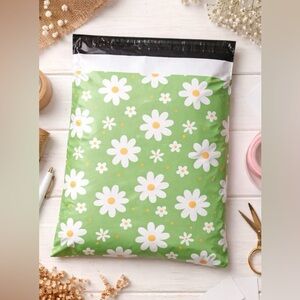 25 Poly mailers (10*13) Green Floral Patterned Shipping Bag- Buy now price